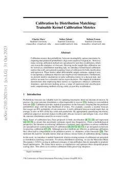 Calibration by Distribution Matching: Trainable Kernel Calibration
  Metrics