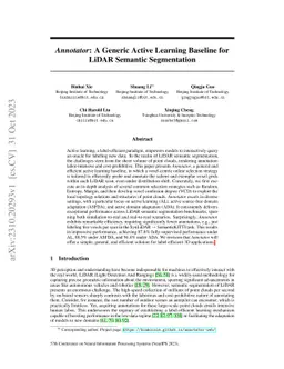 Annotator: A Generic Active Learning Baseline for LiDAR Semantic
  Segmentation