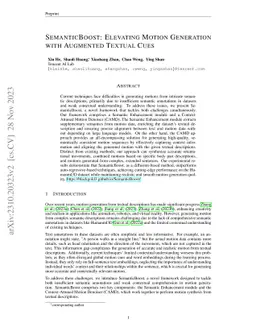 SemanticBoost: Elevating Motion Generation with Augmented Textual Cues