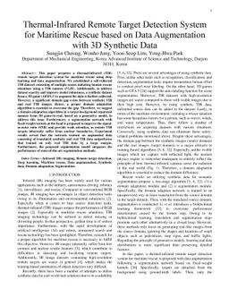 Thermal-Infrared Remote Target Detection System for Maritime Rescue
  based on Data Augmentation with 3D Synthetic Data