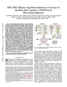 DDC-PIM: Efficient Algorithm/Architecture Co-design for Doubling Data
  Capacity of SRAM-based Processing-In-Memory