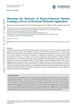 Discussing the Spectrum of Physics-Enhanced Machine Learning; a Survey
  on Structural Mechanics Applications