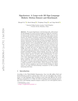 SignAvatars: A Large-scale 3D Sign Language Holistic Motion Dataset and
  Benchmark