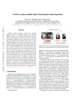 LAVSS: Location-Guided Audio-Visual Spatial Audio Separation