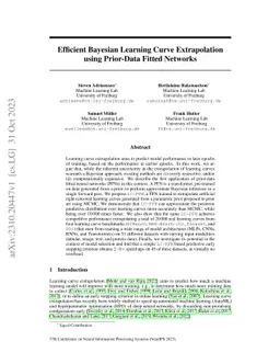 Efficient Bayesian Learning Curve Extrapolation using Prior-Data Fitted
  Networks