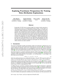 Exploring Practitioner Perspectives On Training Data Attribution
  Explanations