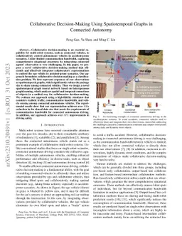 Collaborative Decision-Making Using Spatiotemporal Graphs in Connected
  Autonomy