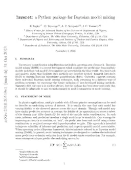 Taweret: a Python package for Bayesian model mixing