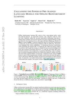 Unleashing the Power of Pre-trained Language Models for Offline
  Reinforcement Learning