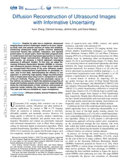 Diffusion Reconstruction of Ultrasound Images with Informative
  Uncertainty