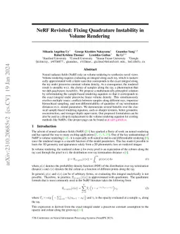 NeRF Revisited: Fixing Quadrature Instability in Volume Rendering