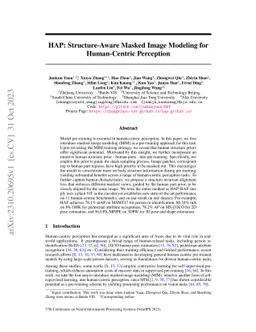 HAP: Structure-Aware Masked Image Modeling for Human-Centric Perception