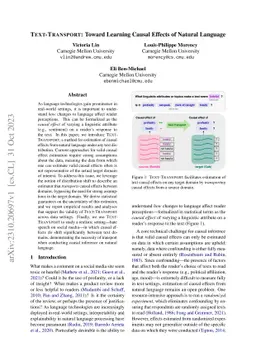 Text-Transport: Toward Learning Causal Effects of Natural Language