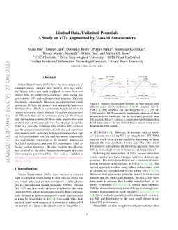 Limited Data, Unlimited Potential: A Study on ViTs Augmented by Masked
  Autoencoders