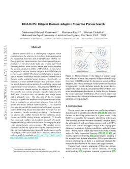 DDAM-PS: Diligent Domain Adaptive Mixer for Person Search