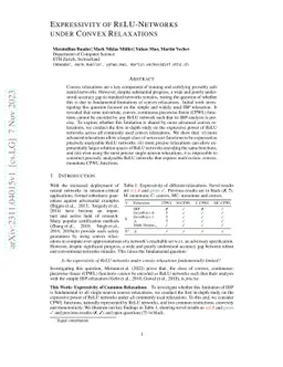Expressivity of ReLU-Networks under Convex Relaxations