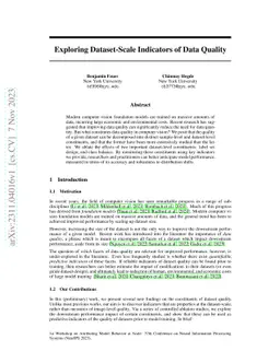 Exploring Dataset-Scale Indicators of Data Quality