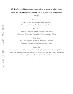 3D EAGAN: 3D edge-aware attention generative adversarial network for
  prostate segmentation in transrectal ultrasound images