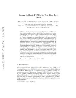 Energy-Calibrated VAE with Test Time Free Lunch