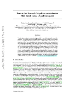 Interactive Semantic Map Representation for Skill-based Visual Object
  Navigation