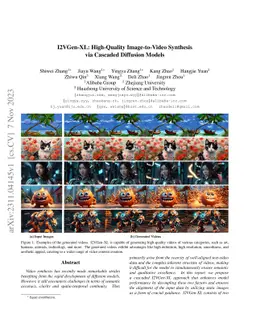 I2VGen-XL: High-Quality Image-to-Video Synthesis via Cascaded Diffusion
  Models