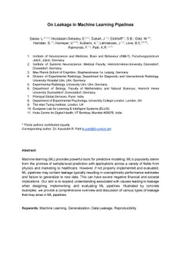On Leakage in Machine Learning Pipelines