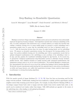 Deep Hashing via Householder Quantization