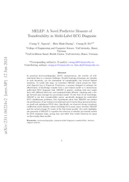 MELEP: A Novel Predictive Measure of Transferability in Multi-Label ECG
  Diagnosis