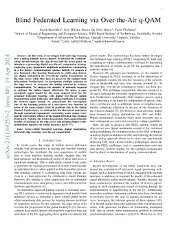 Blind Federated Learning via Over-the-Air q-QAM