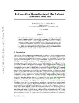 InstrumentGen: Generating Sample-Based Musical Instruments From Text