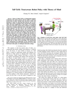 ToP-ToM: Trust-aware Robot Policy with Theory of Mind