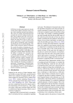 Human-Centered Planning