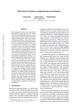 Data Factors for Better Compositional Generalization