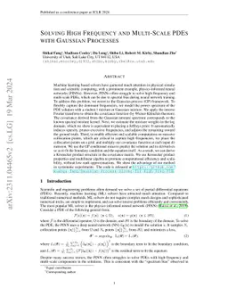 Solving High Frequency and Multi-Scale PDEs with Gaussian Processes