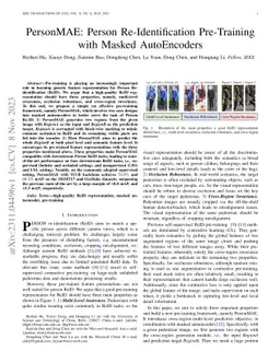 PersonMAE: Person Re-Identification Pre-Training with Masked
  AutoEncoders