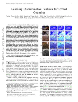 Learning Discriminative Features for Crowd Counting