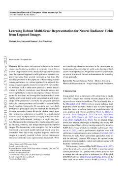 Learning Robust Multi-Scale Representation for Neural Radiance Fields
  from Unposed Images