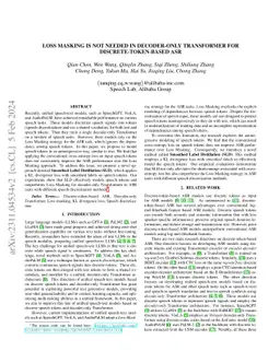 Loss Masking Is Not Needed in Decoder-only Transformer for
  Discrete-token-based ASR