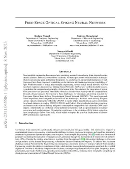 Free-Space Optical Spiking Neural Network