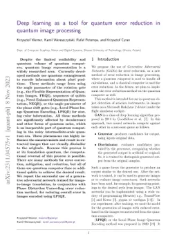 Deep learning as a tool for quantum error reduction in quantum image
  processing