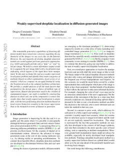 Weakly-supervised deepfake localization in diffusion-generated images