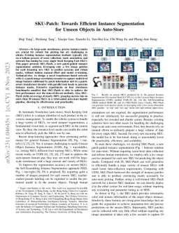 SKU-Patch: Towards Efficient Instance Segmentation for Unseen Objects in
  Auto-Store