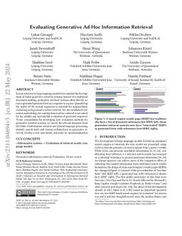 Evaluating Generative Ad Hoc Information Retrieval