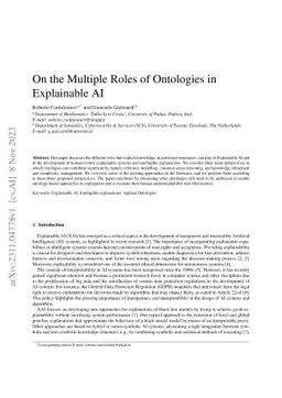 On the Multiple Roles of Ontologies in Explainable AI