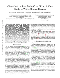 CloverLeaf on Intel Multi-Core CPUs: A Case Study in Write-Allocate
  Evasion