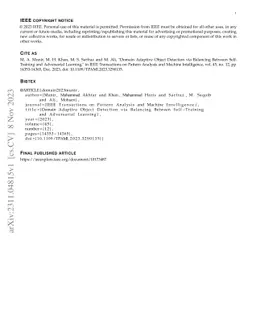 Domain Adaptive Object Detection via Balancing Between Self-Training and
  Adversarial Learning