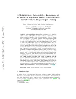 SODAWideNet -- Salient Object Detection with an Attention augmented Wide
  Encoder Decoder network without ImageNet pre-training