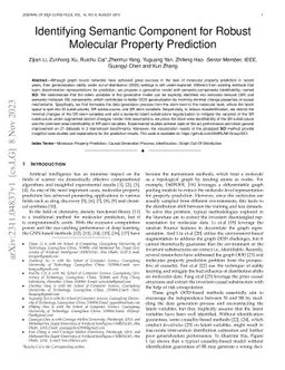 Identifying Semantic Component for Robust Molecular Property Prediction