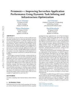 Fusionize++: Improving Serverless Application Performance Using Dynamic
  Task Inlining and Infrastructure Optimization