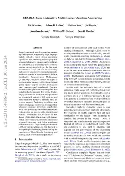 SEMQA: Semi-Extractive Multi-Source Question Answering